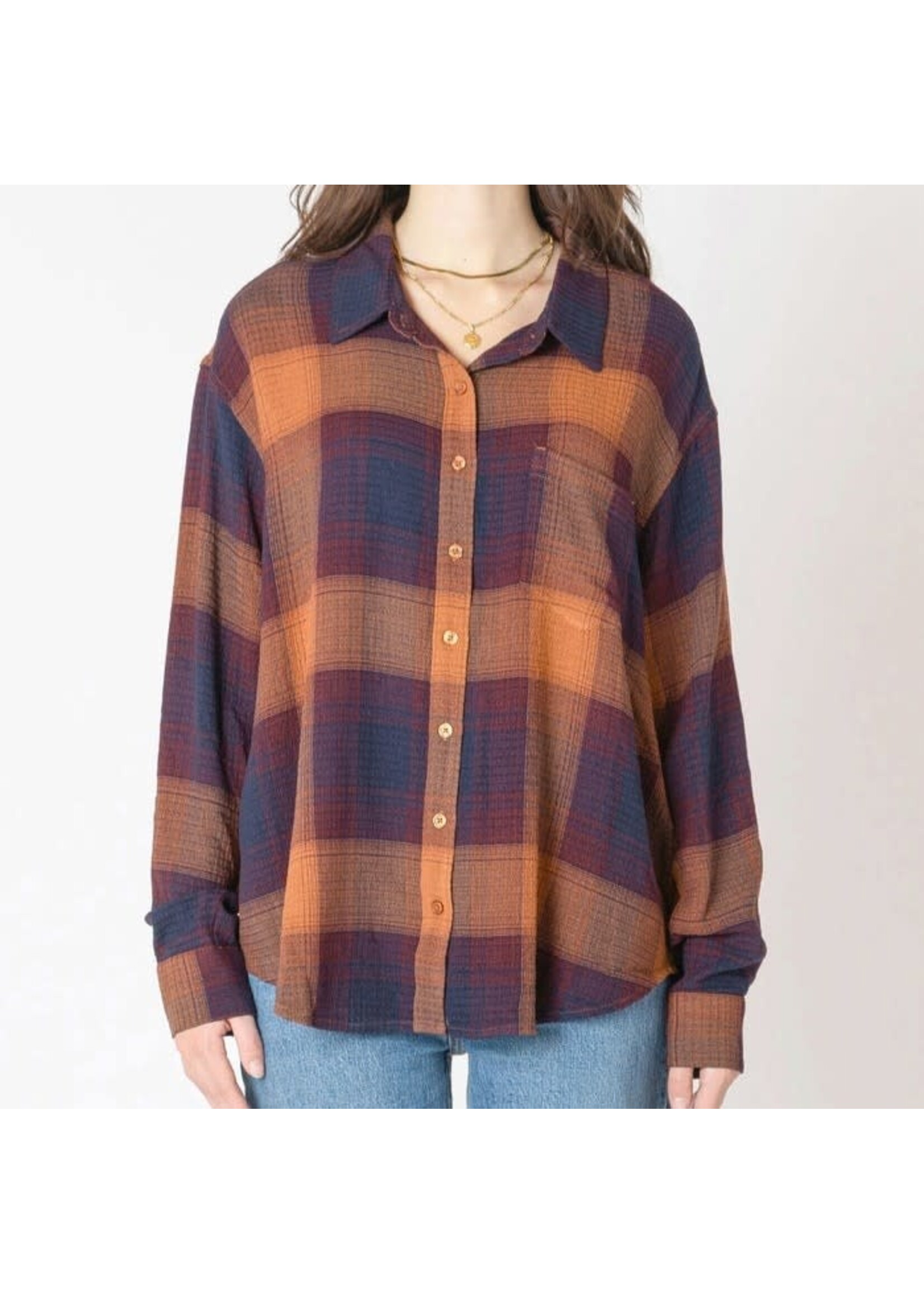 Dex Clothing 2623505 D - Textured Plaid Shirt