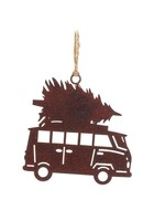 Bus With Tree Flat Ornament