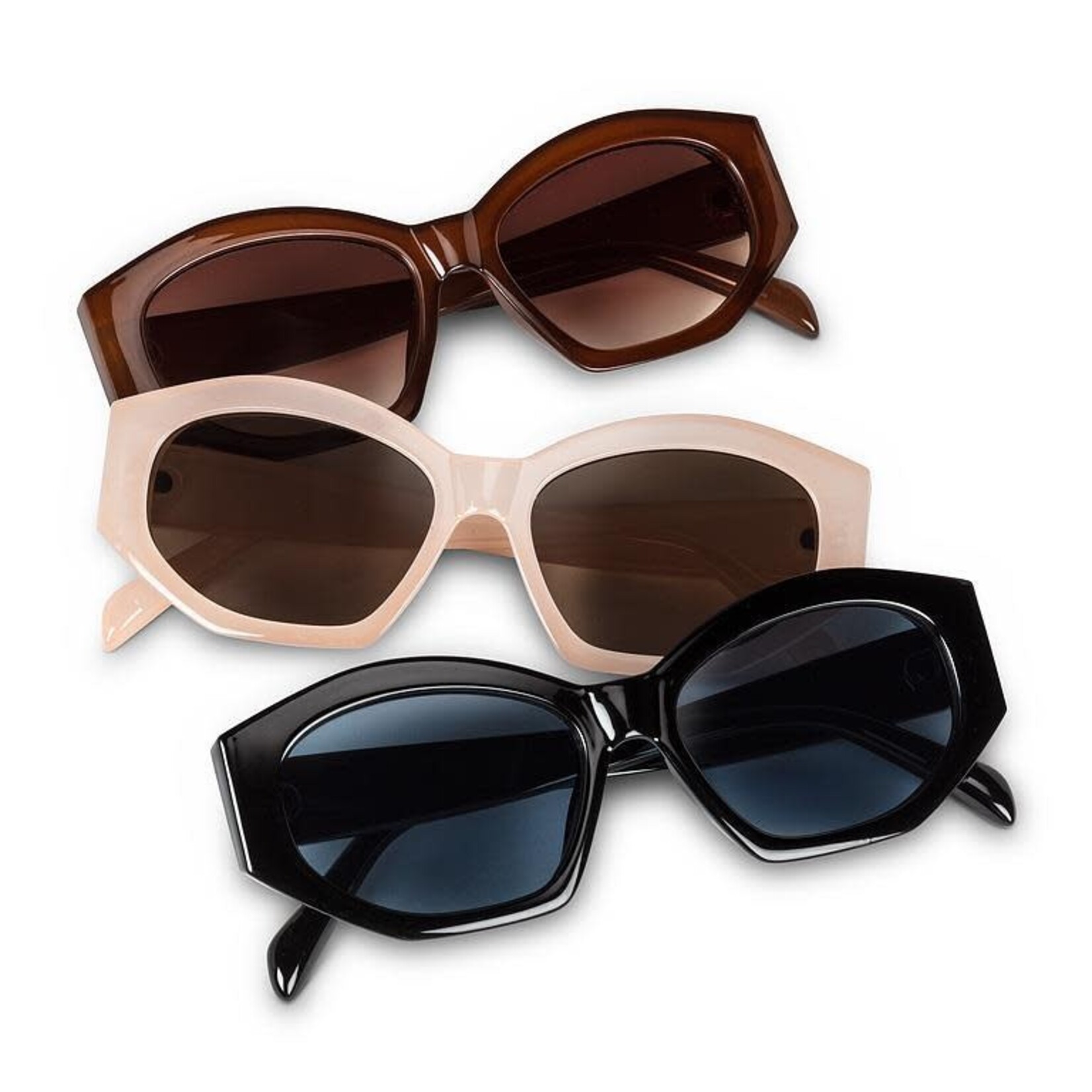 Oval Angle Frame Sunglasses 6" (Assorted)