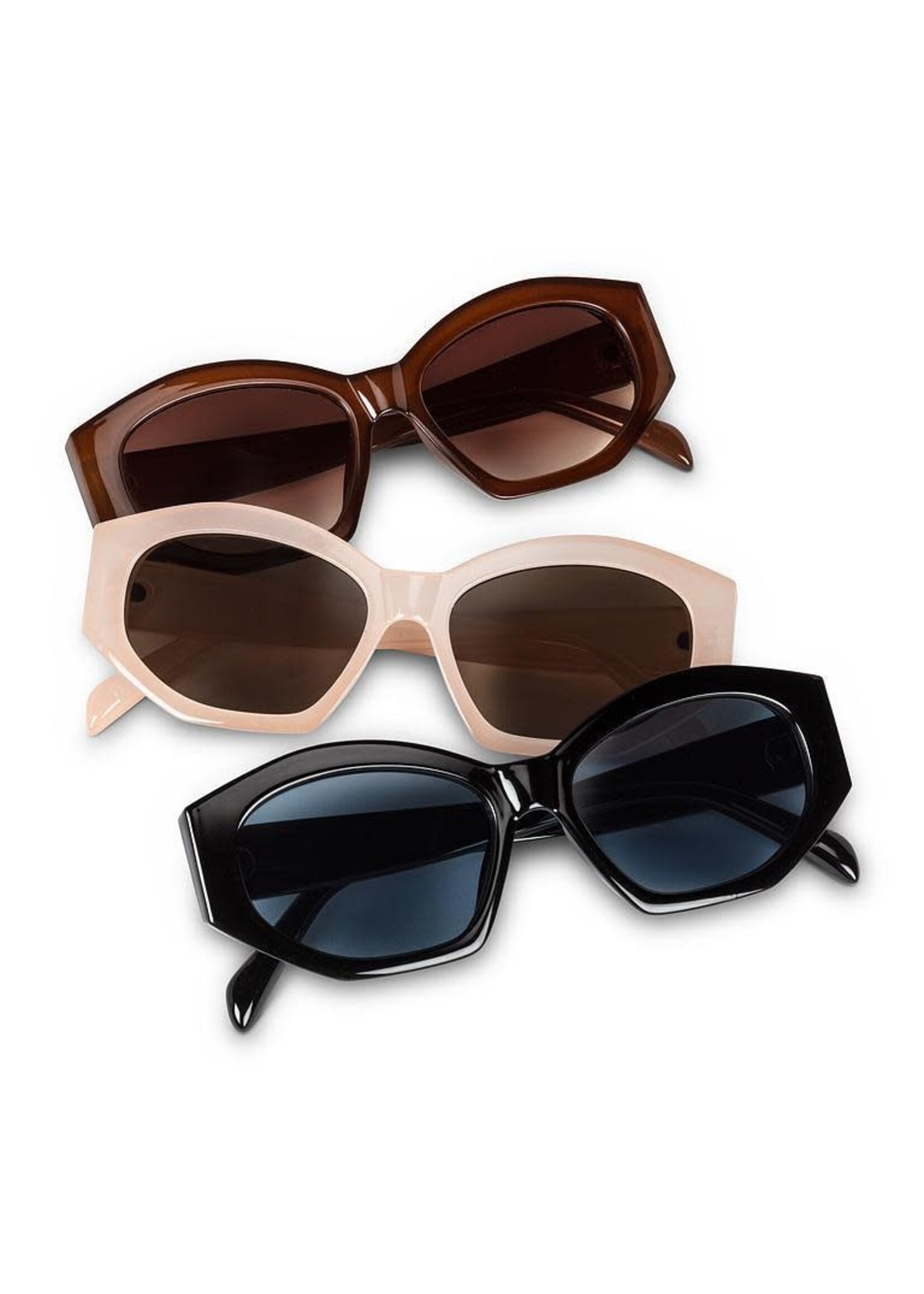 Oval Angle Frame Sunglasses 6" (Assorted)