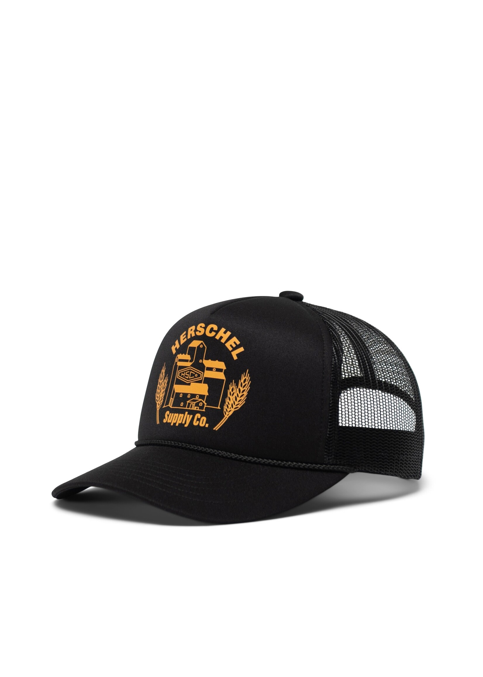 Herschel Supply Co. Marina Mesh Silo Cap – Black / Golden Yellow
