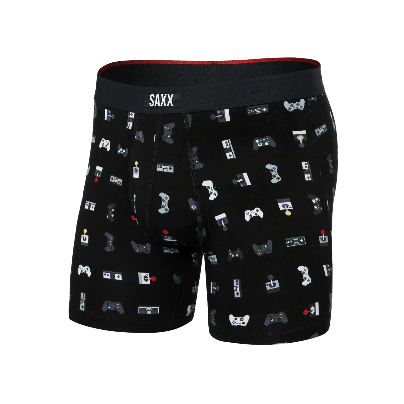 SAXX Underwear SXVX24F-GMR - Vibe XTRA Super Soft Boxer Brief with Fly (Gamer/Black)