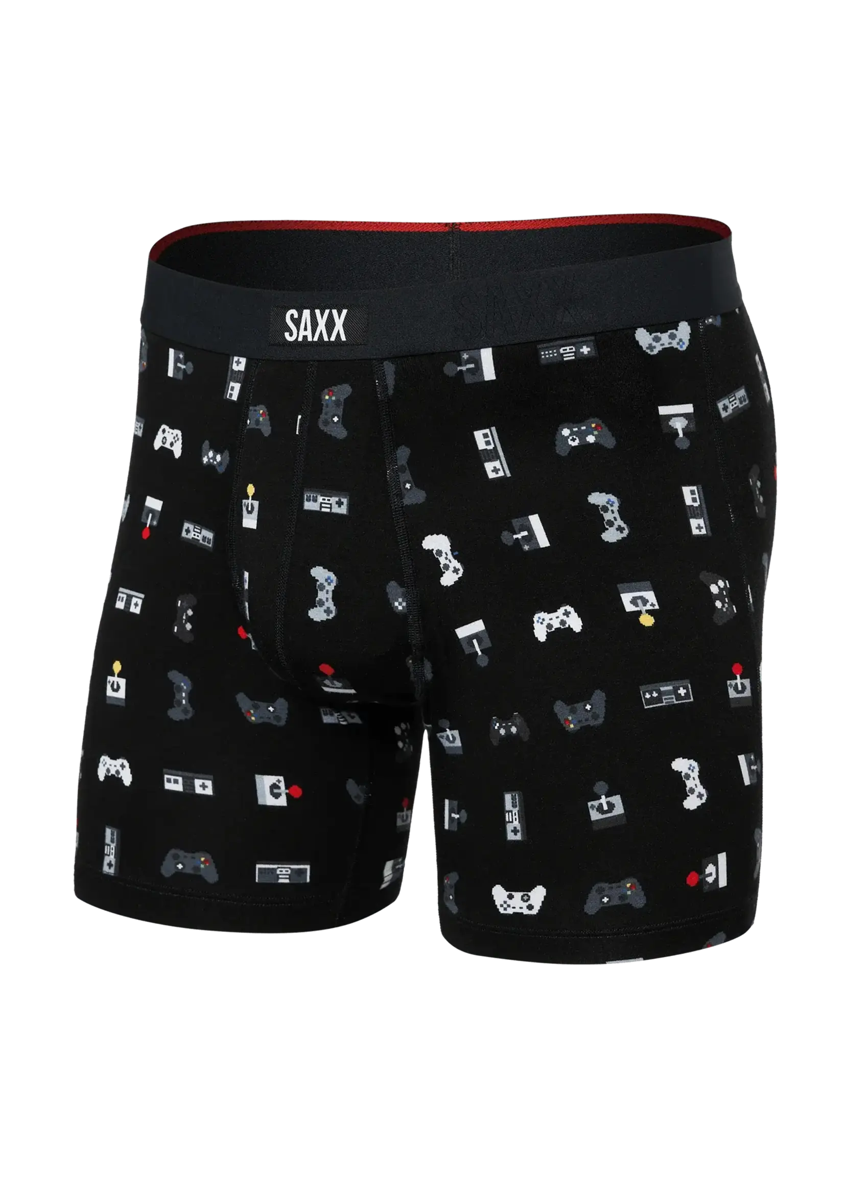 SAXX Underwear SXVX24F-GMR - Vibe XTRA Super Soft Boxer Brief with Fly (Gamer/Black)