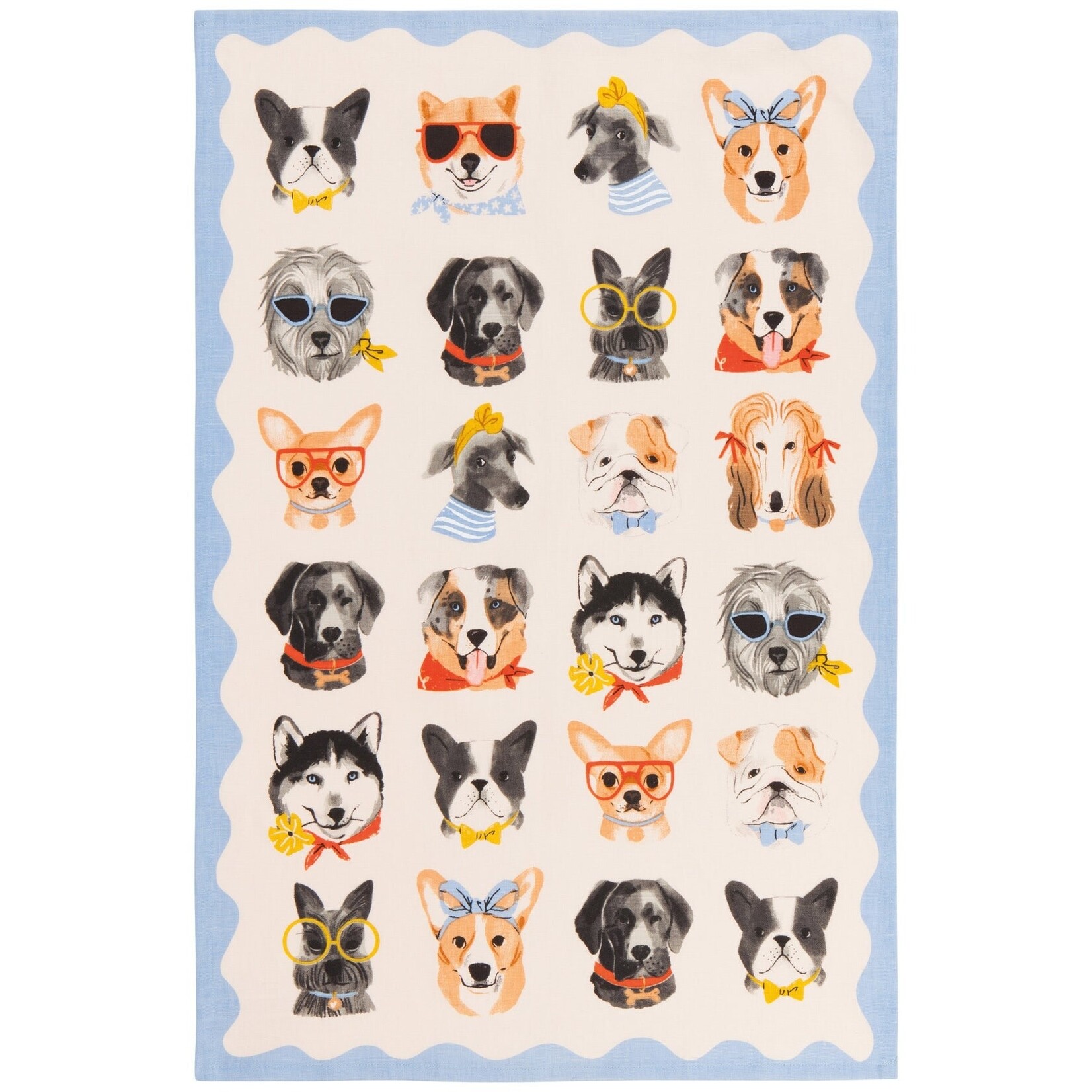 Danica Uptown Dogs Tea Towel