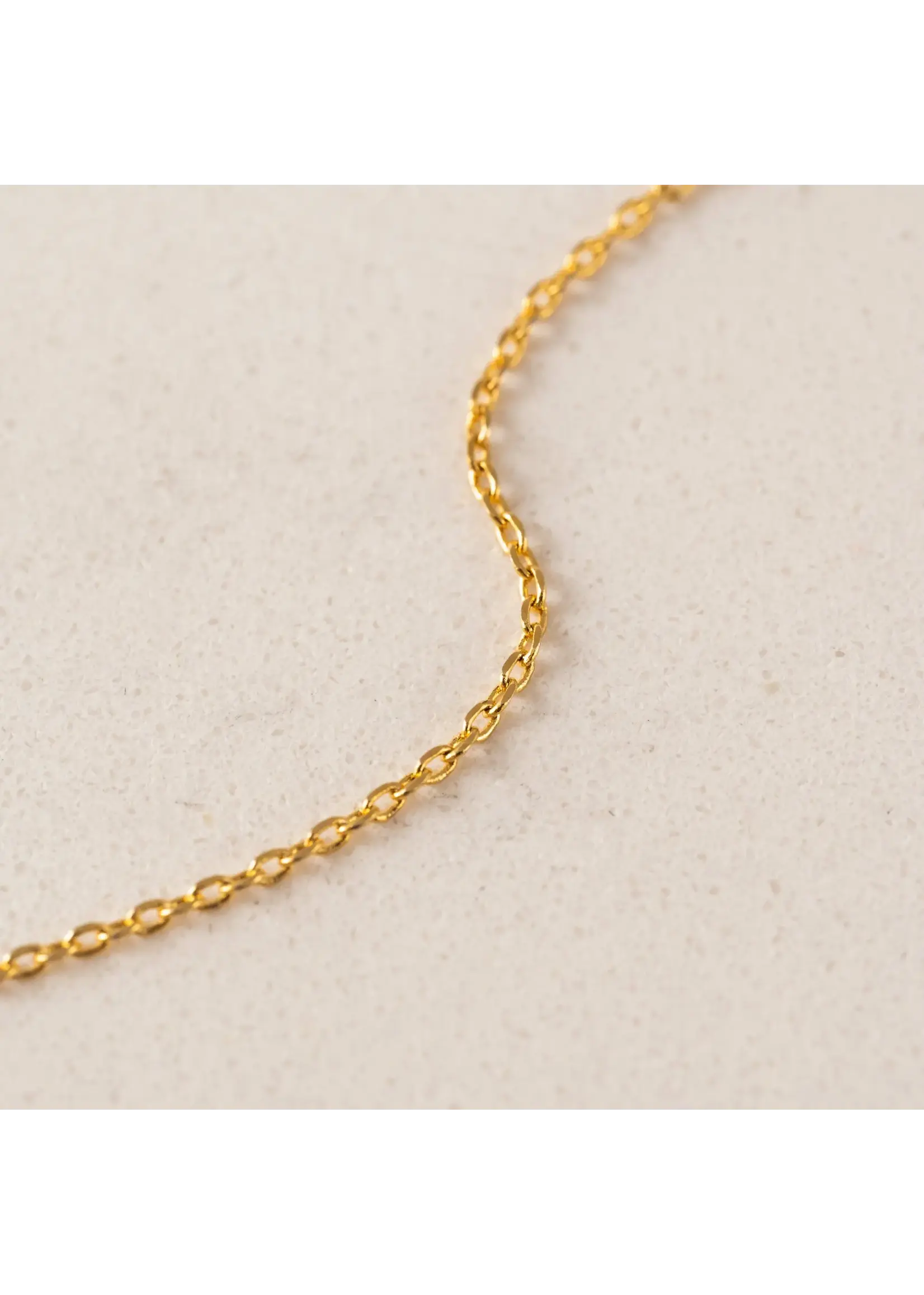 Lover's Tempo Lily Gold Necklace - 16-18", Clear Cubic Zirconia, Pearl, Gold Plate