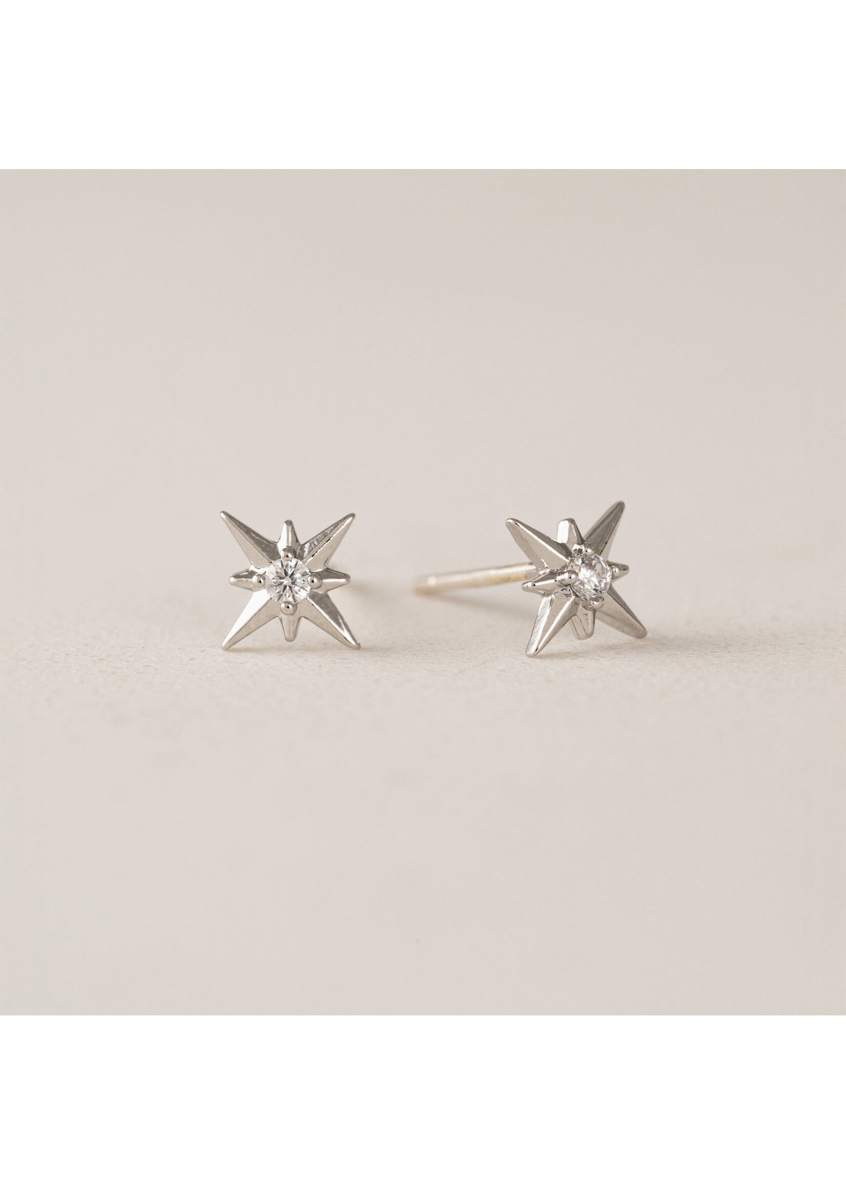 Lover's Tempo Lone Star Stud Earrings - 8mm, Sterling Silver Post
