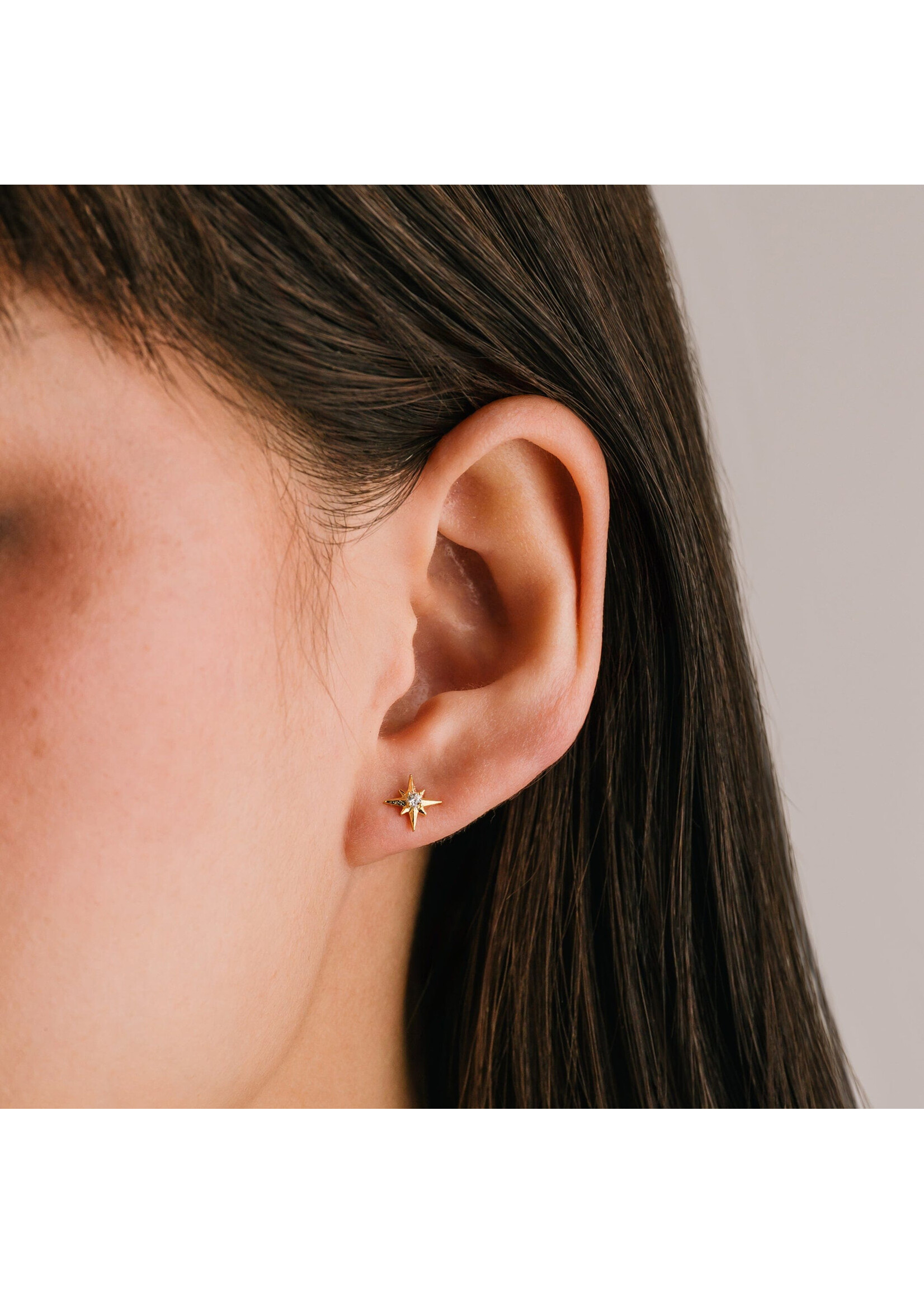 Lover's Tempo Lone Star Stud Earrings - 8mm, Sterling Silver Post