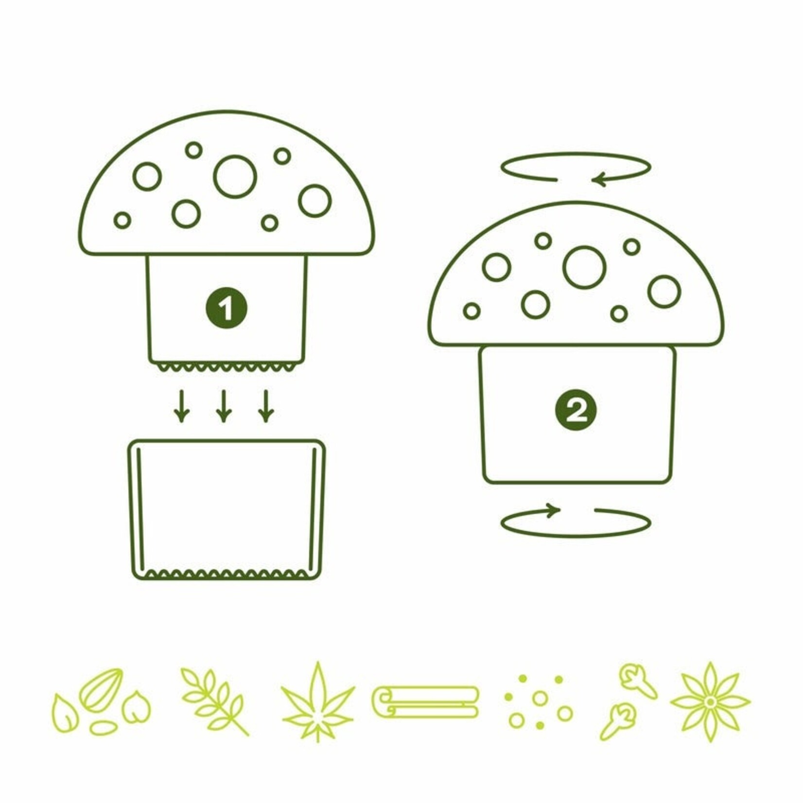 Merry Mushroom Herb Grinder