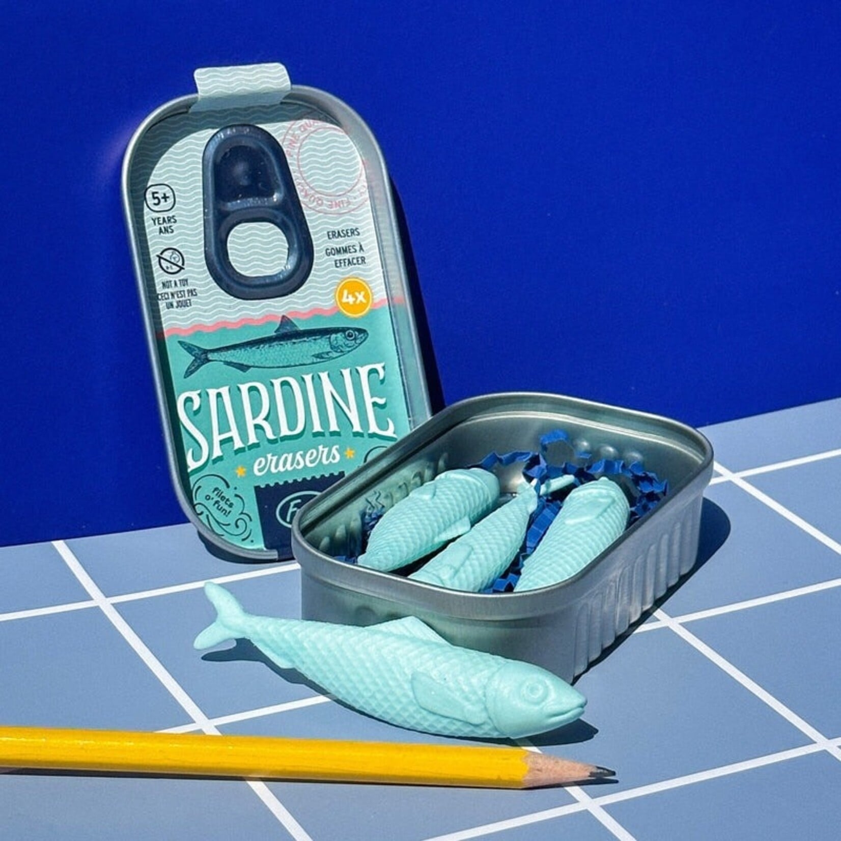 Sardine Erasers 4-Pack