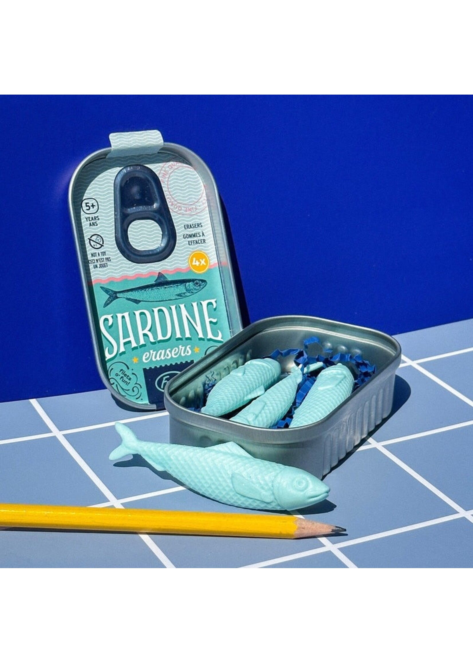 Sardine Erasers 4-Pack