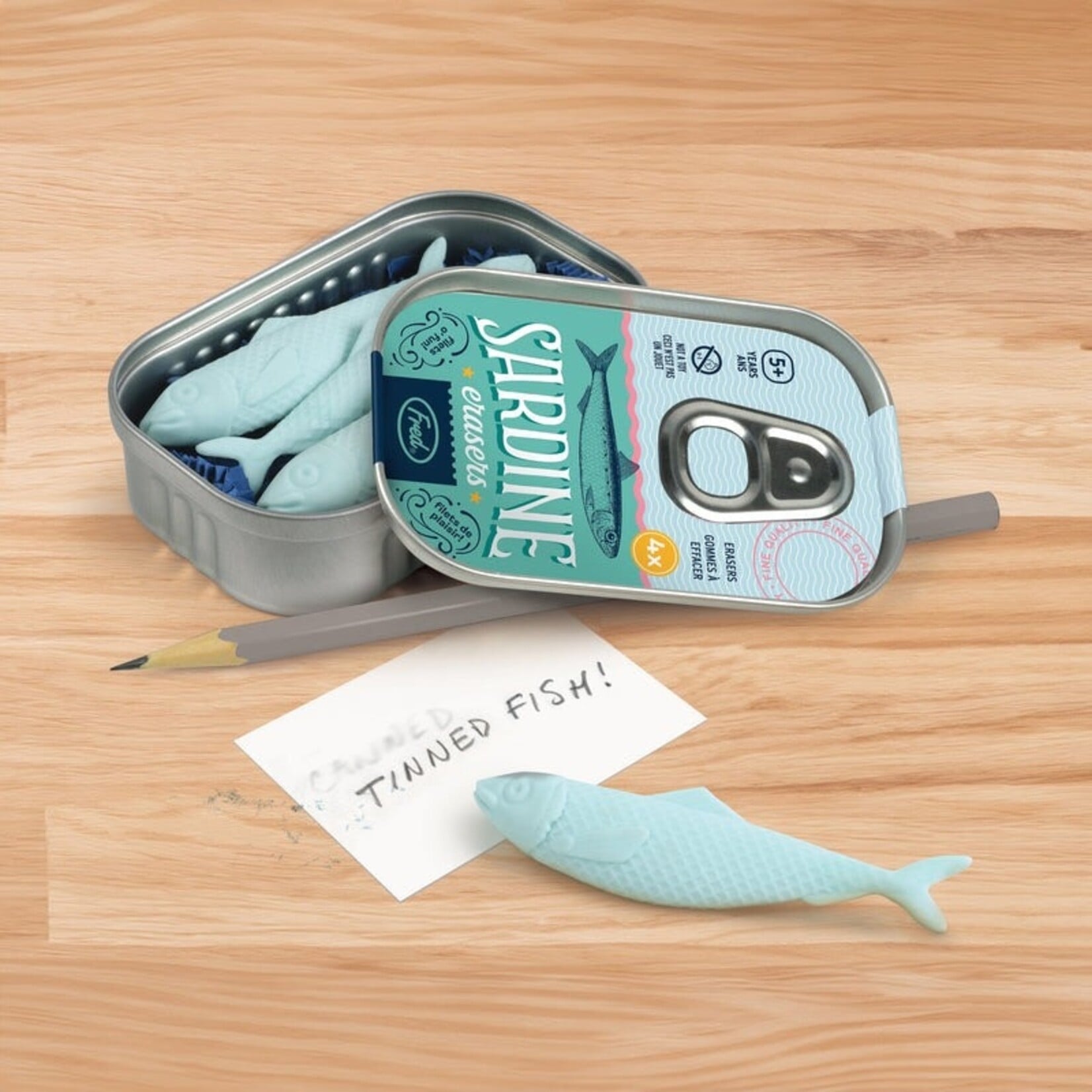 Sardine Erasers 4-Pack