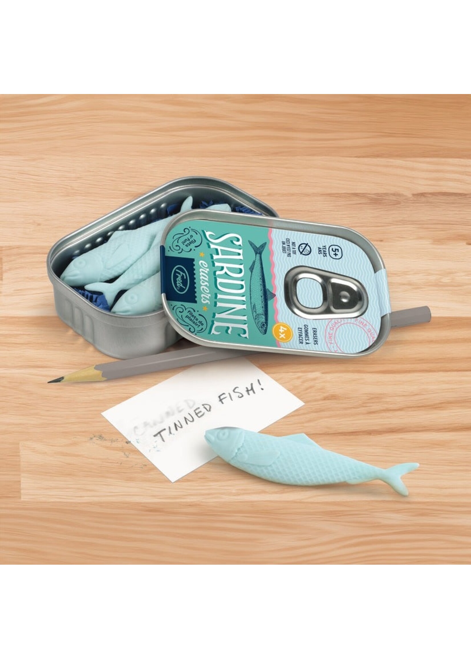 Sardine Erasers 4-Pack