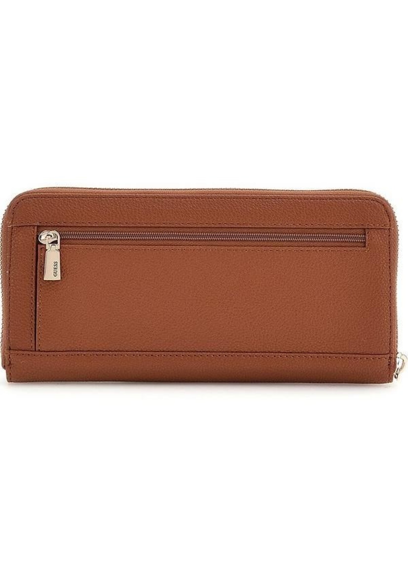 Guess Gregoria Large Zip Around Wallet - Cognac