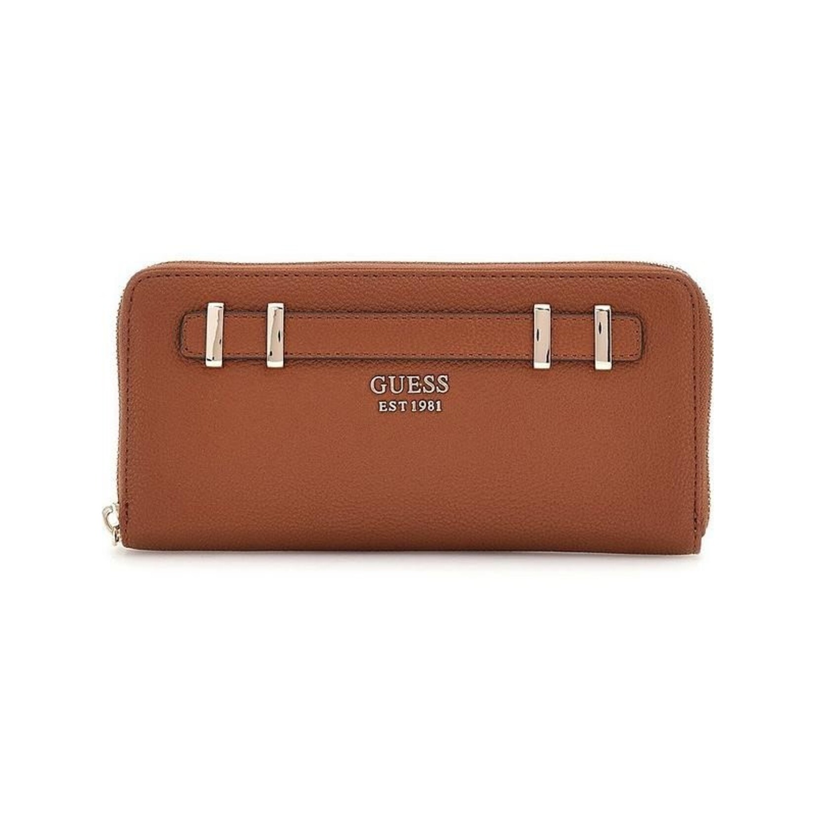 Guess Gregoria Large Zip Around Wallet - Cognac