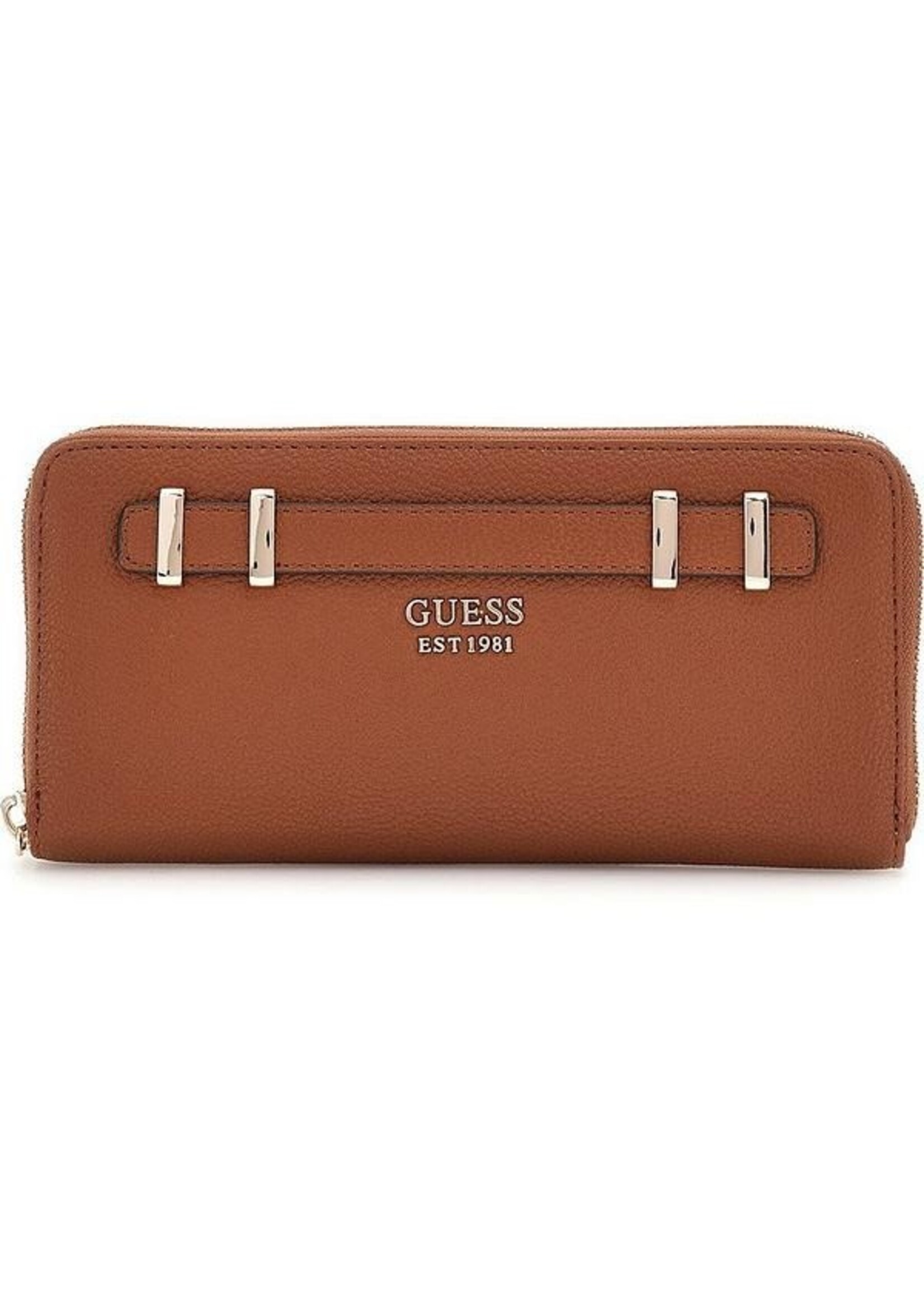 Guess Gregoria Large Zip Around Wallet - Cognac