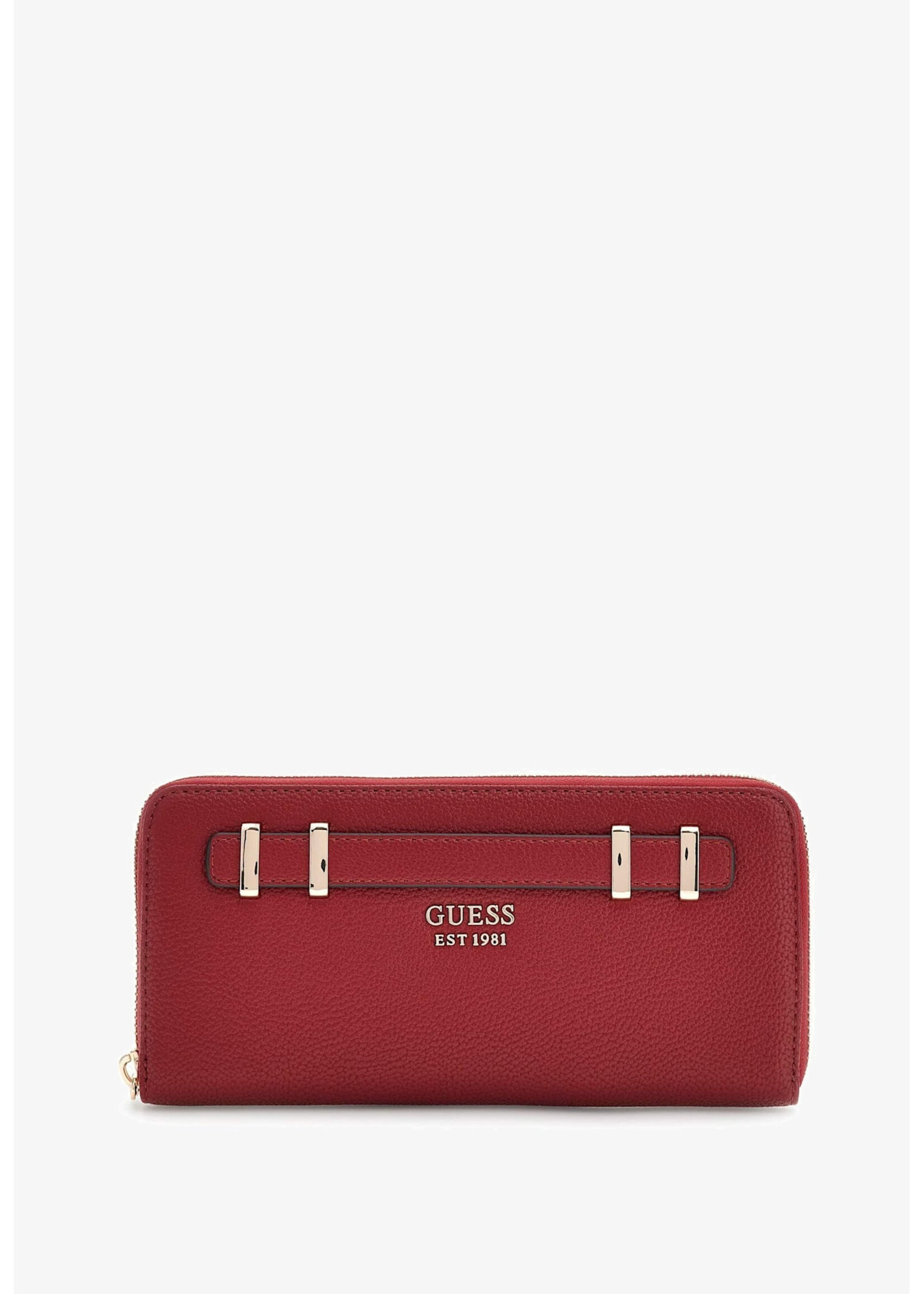 Guess Gregoria Large Zip Around Wallet - Red