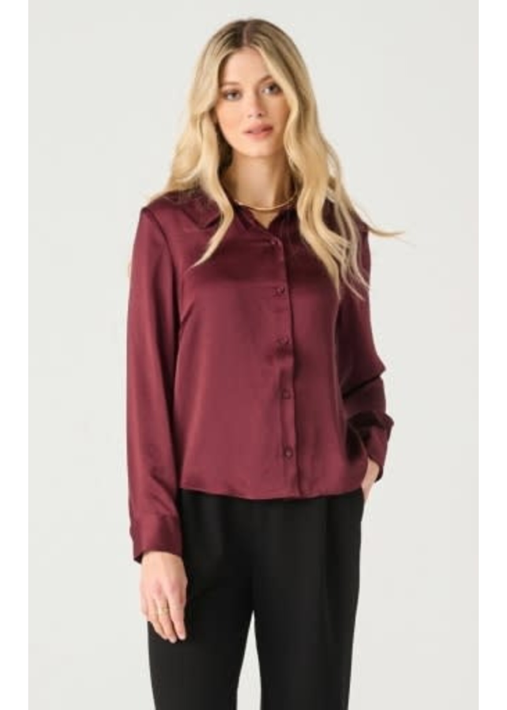 Dex Clothing 2423709 FLOWY SATIN BLOUSE
