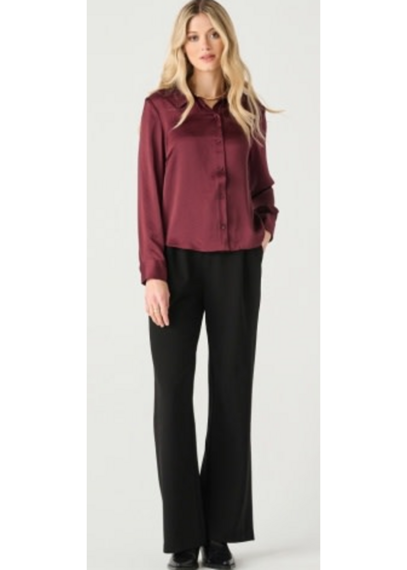 Dex Clothing 2423709 FLOWY SATIN BLOUSE