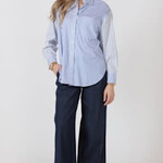 Black Tape Button Front Shirt