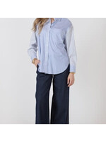 Black Tape Button Front Shirt