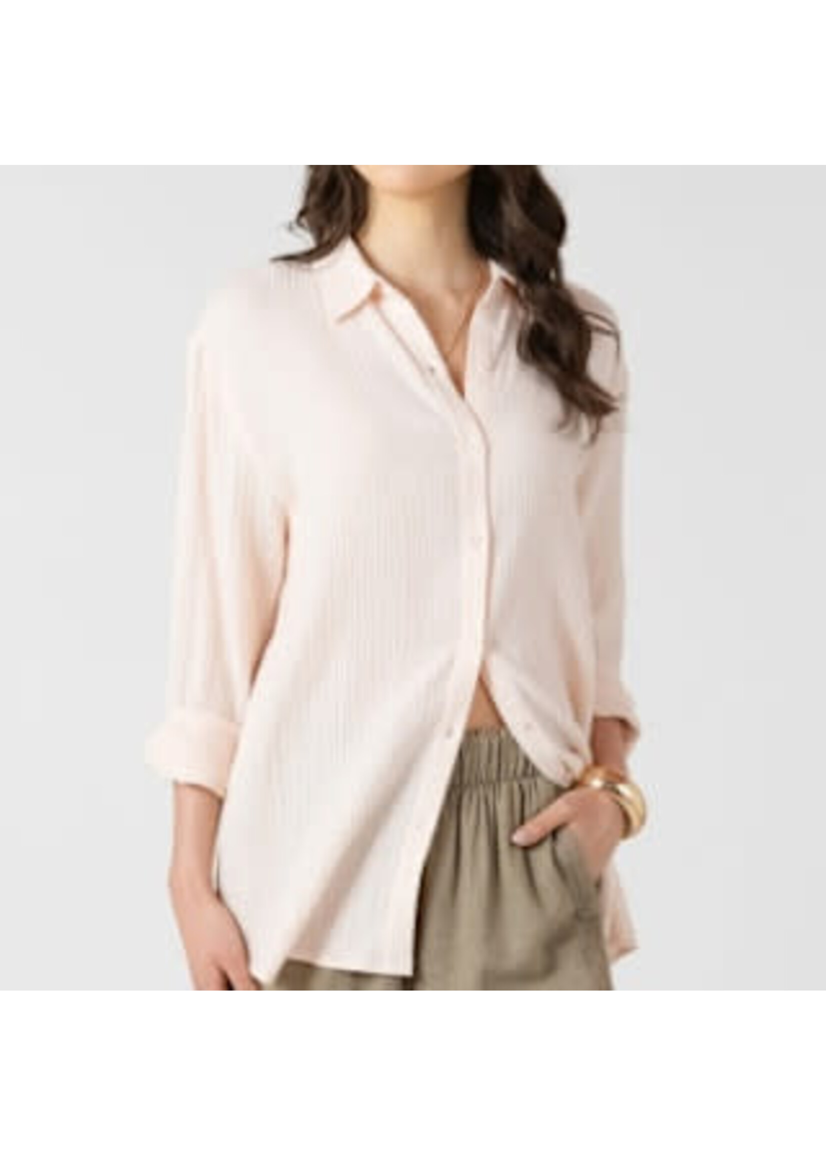 Dex Clothing 2723743 Textured Button Front Blouse