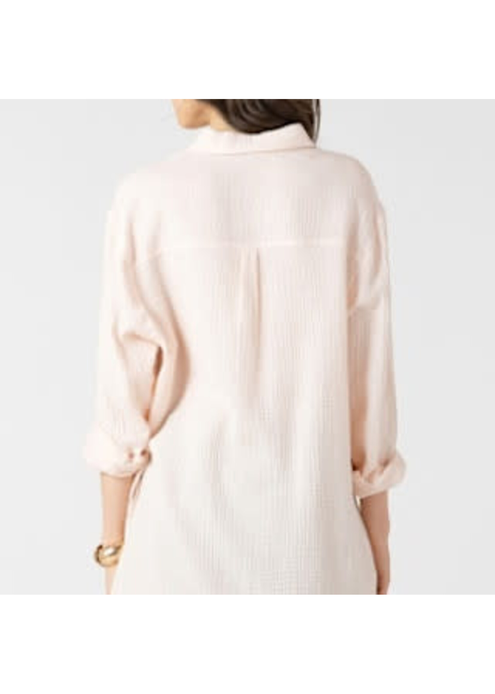 Dex Clothing 2723743 Textured Button Front Blouse