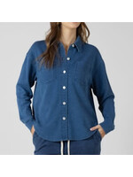 Dex Clothing Washed Denim Knit Shirt/Jacket