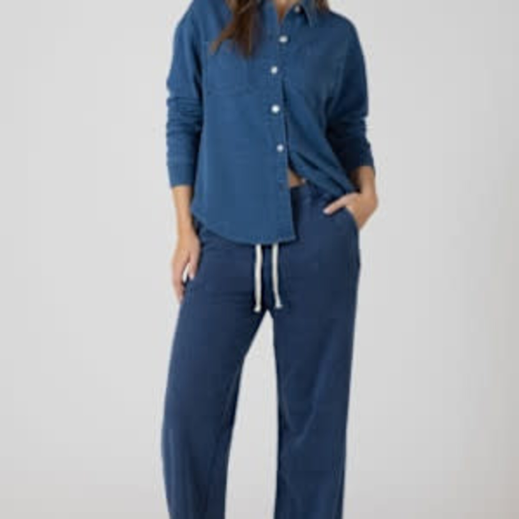 Dex Clothing 2724000 Washed Denim Knit Shirt/Jacket
