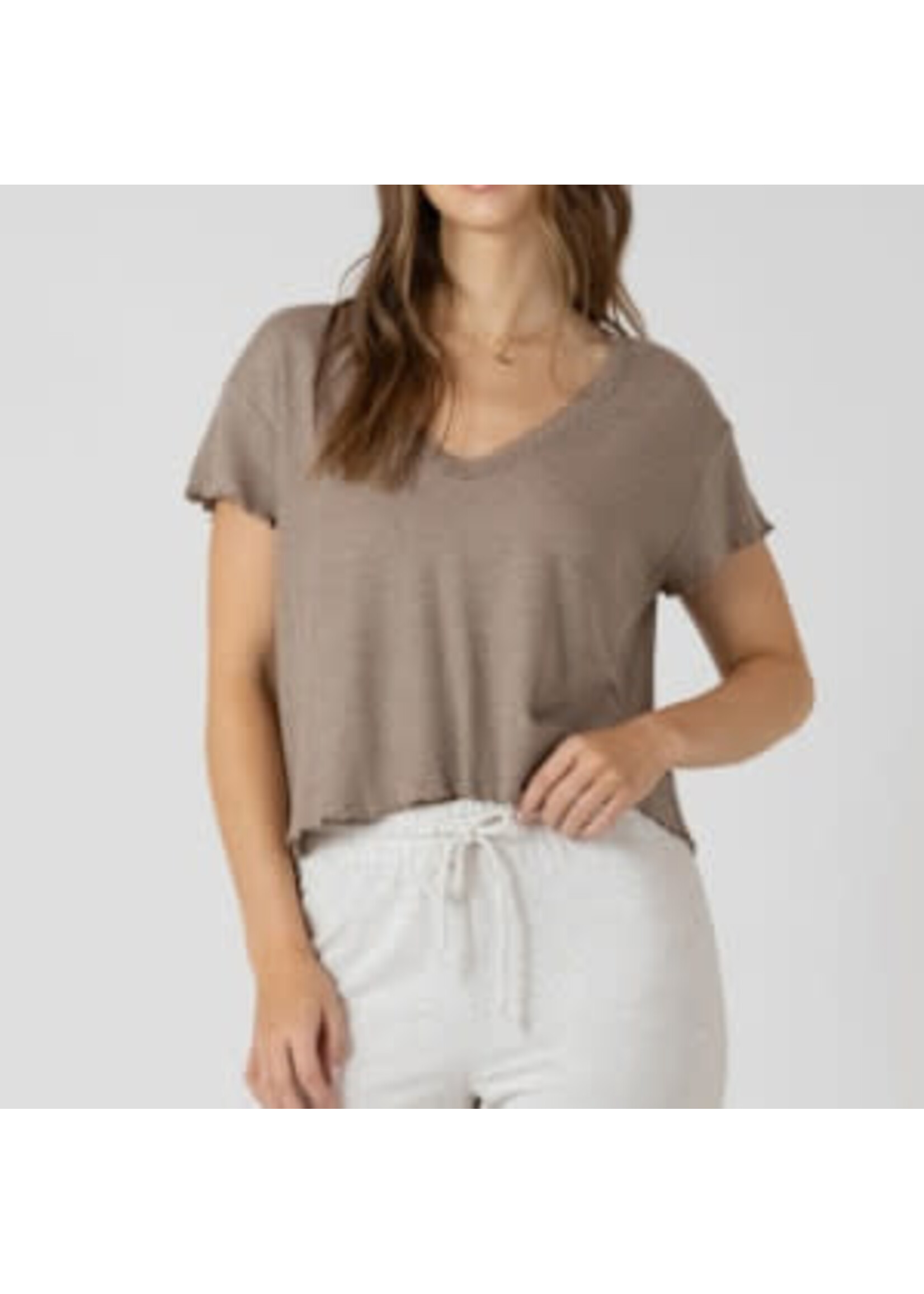 Dex Clothing 2724009 Lace Trim Waffle Top