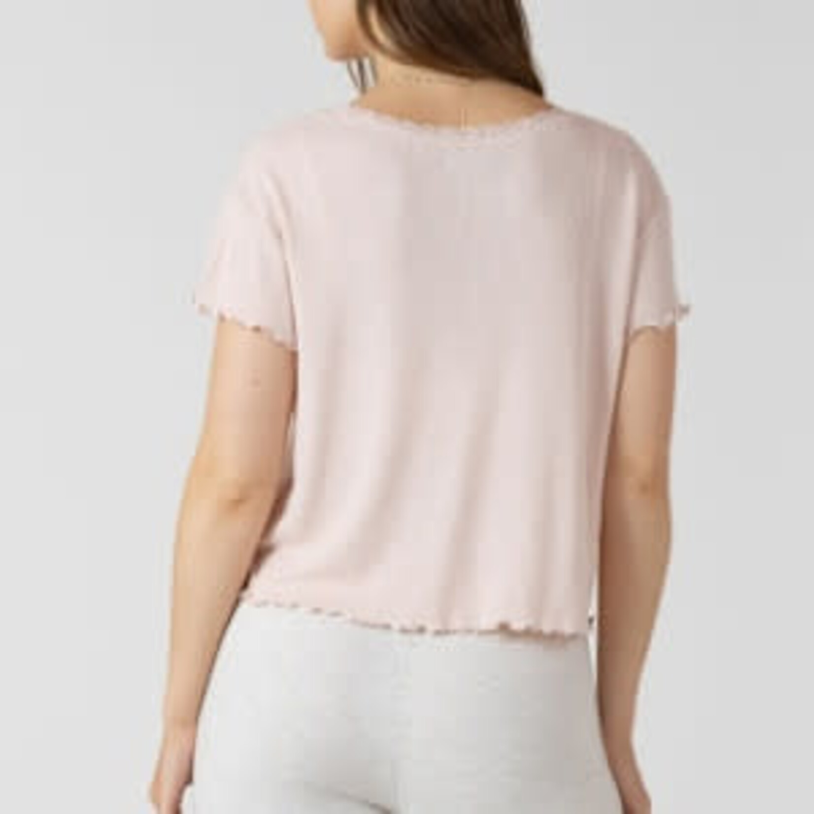 Dex Clothing 2724009 Lace Trim Waffle Top