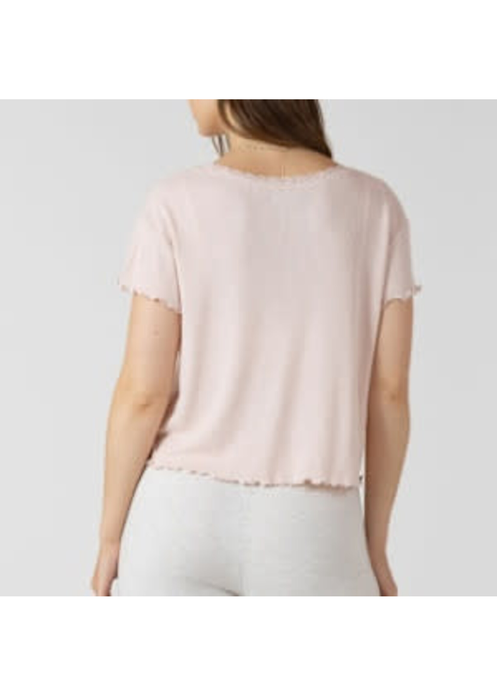 Dex Clothing 2724009 Lace Trim Waffle Top