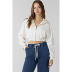 Dex Clothing Cropped Zip-Front Hoodie