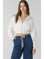 Dex Clothing Cropped Zip-Front Hoodie