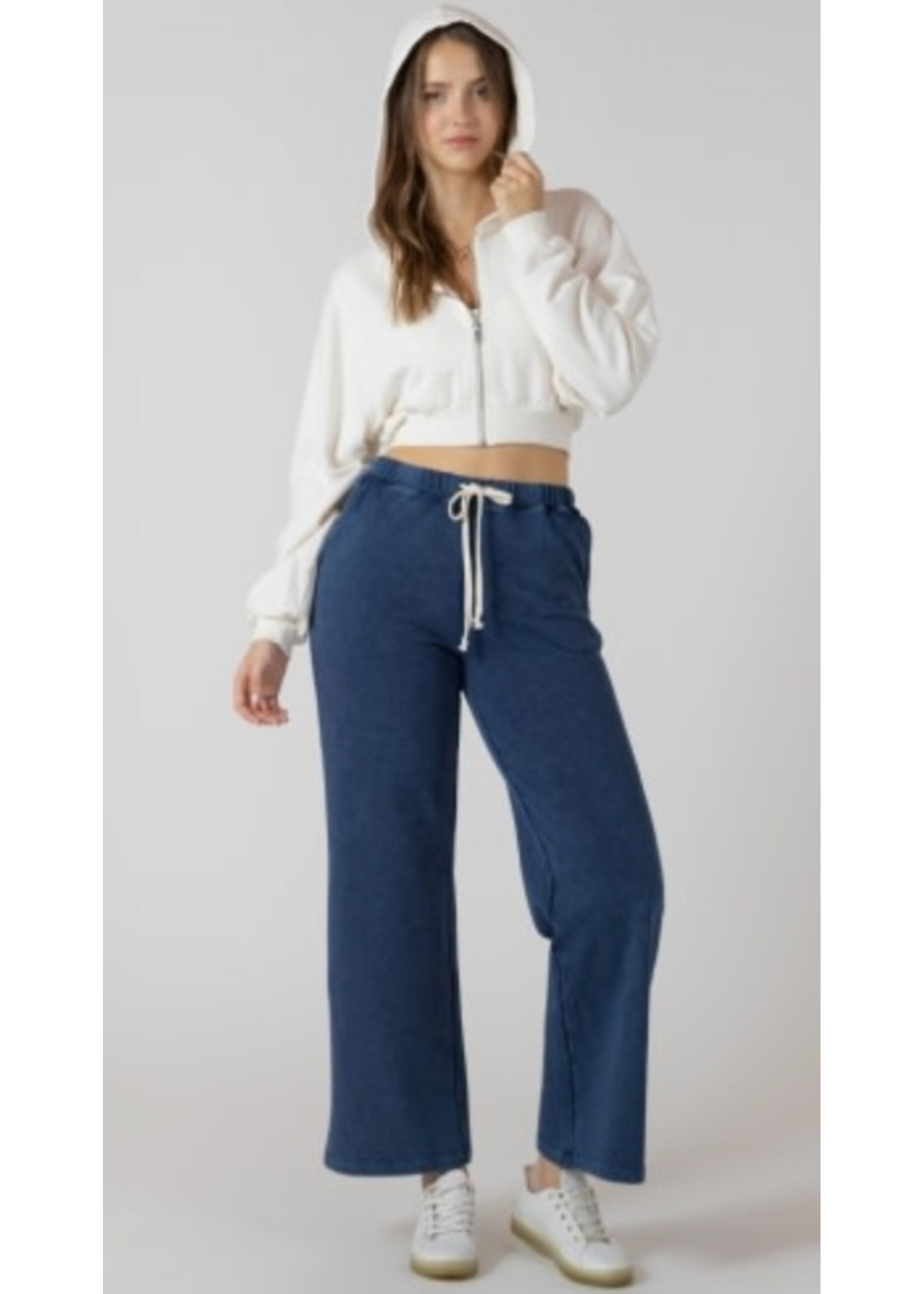 Dex Clothing 2724014 Cropped Zip-Front Hoodie