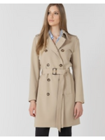 Black Tape Belted Trench Coat