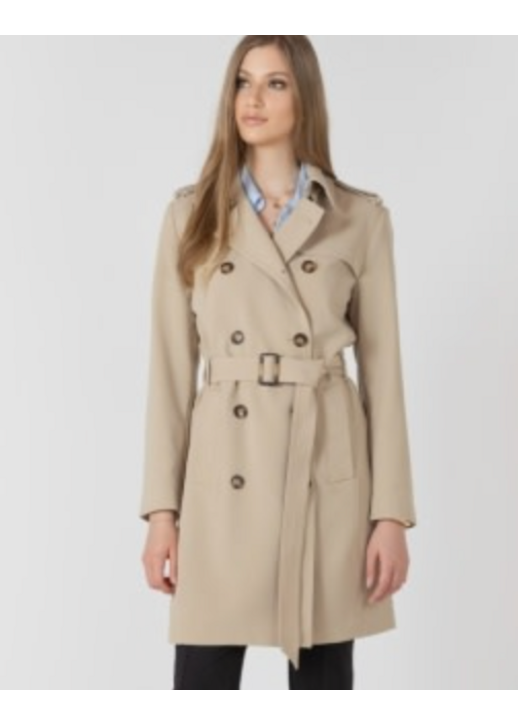 Black Tape 2729505 - Belted Trench Coat