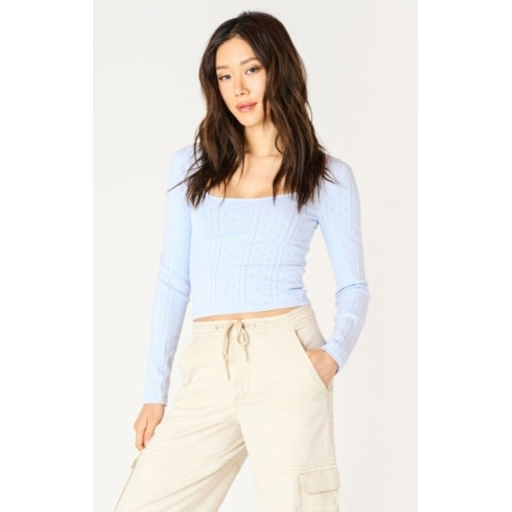 Dex Clothing Dex 2527002 Scoopneck Pointelle Sweater