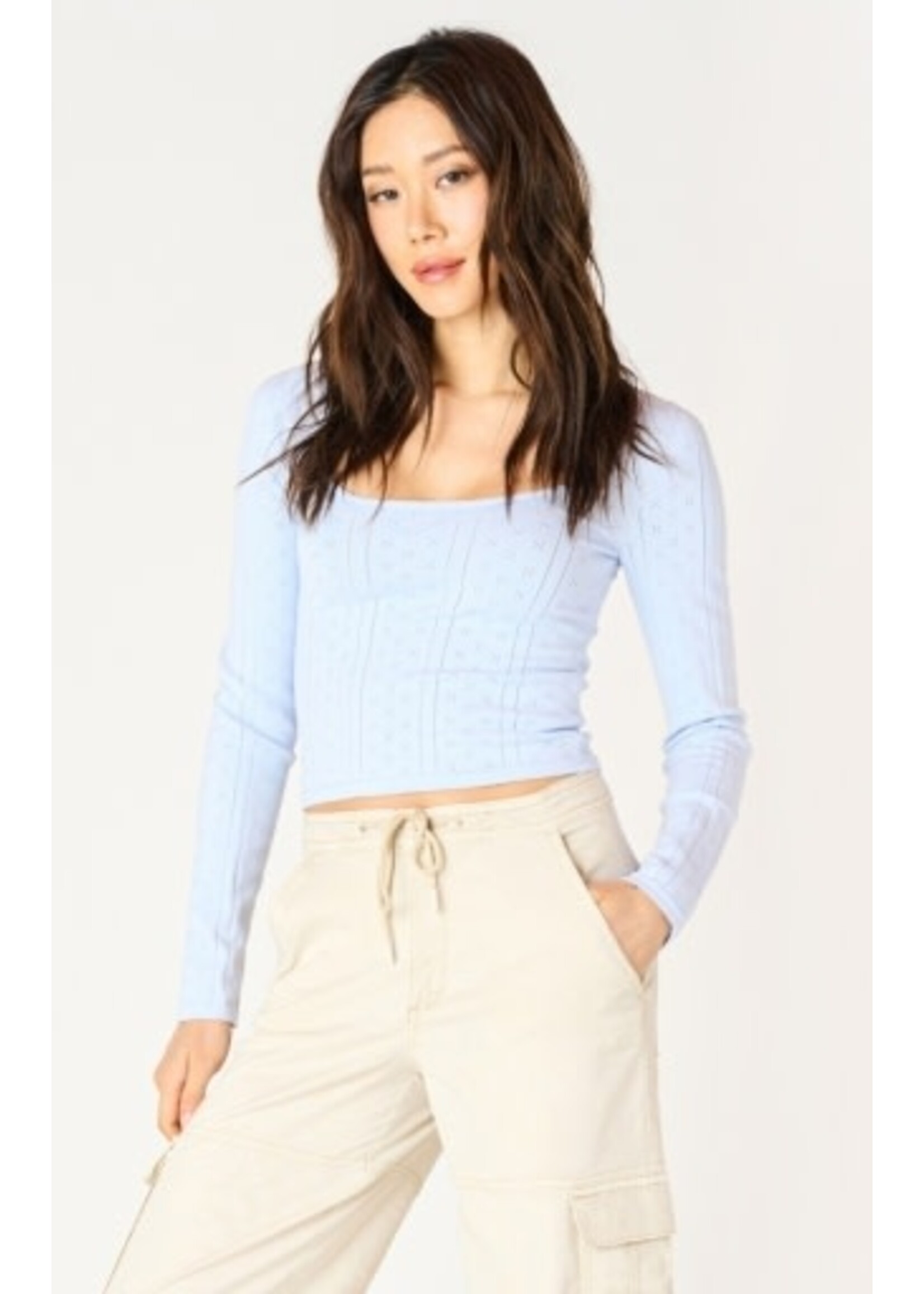 Dex Clothing Dex 2527002 Scoopneck Pointelle Sweater