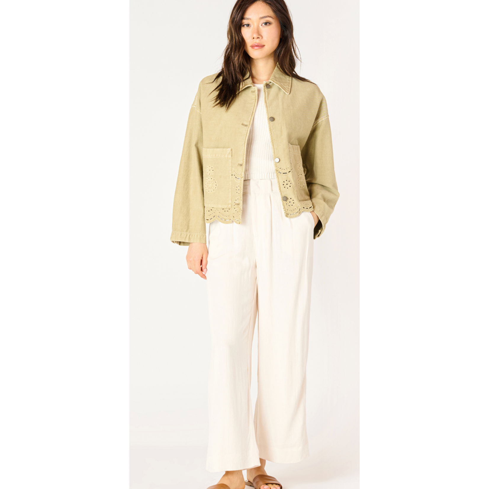 Dex Clothing Eyelet Detail Denim Jacket
