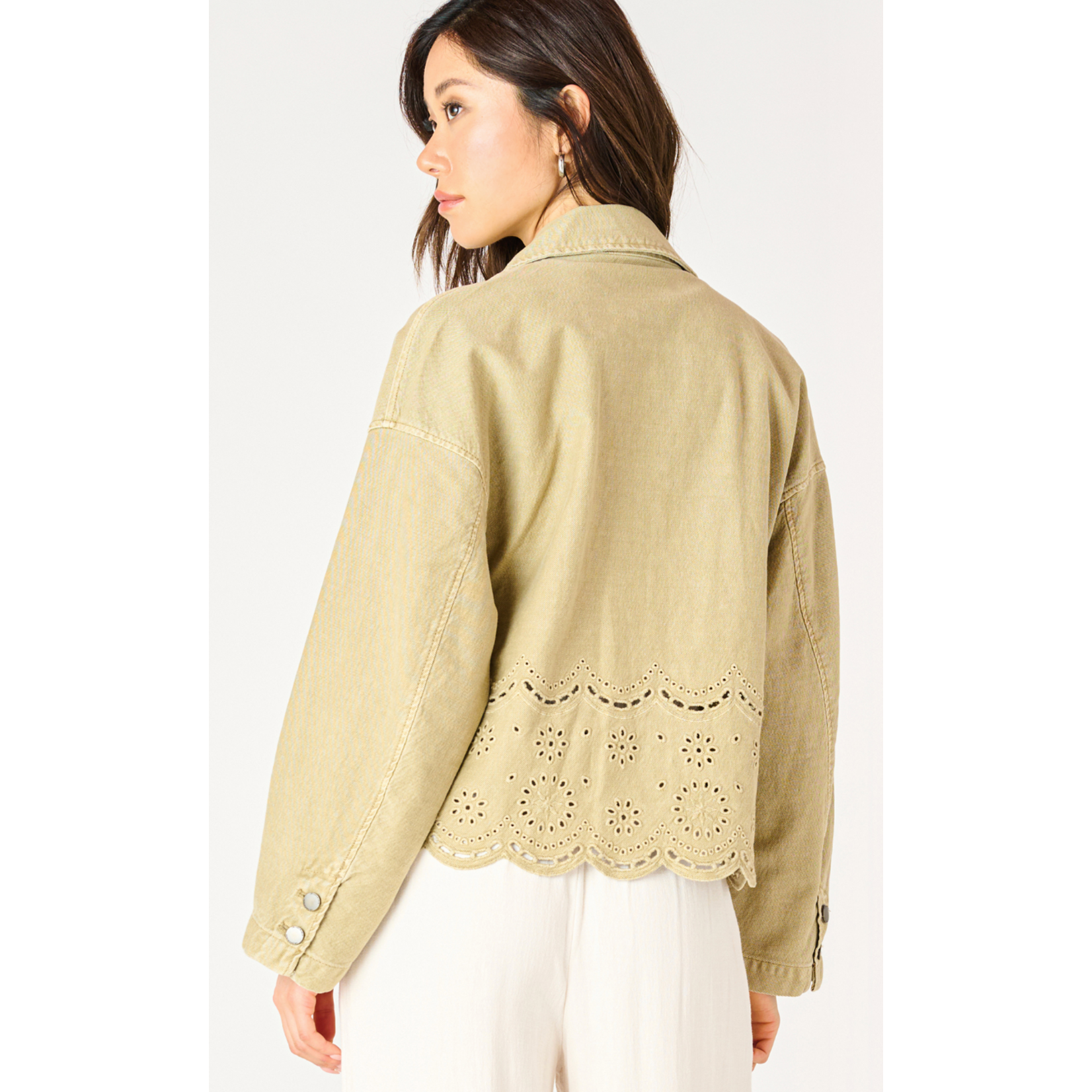 Dex Clothing Eyelet Detail Denim Jacket