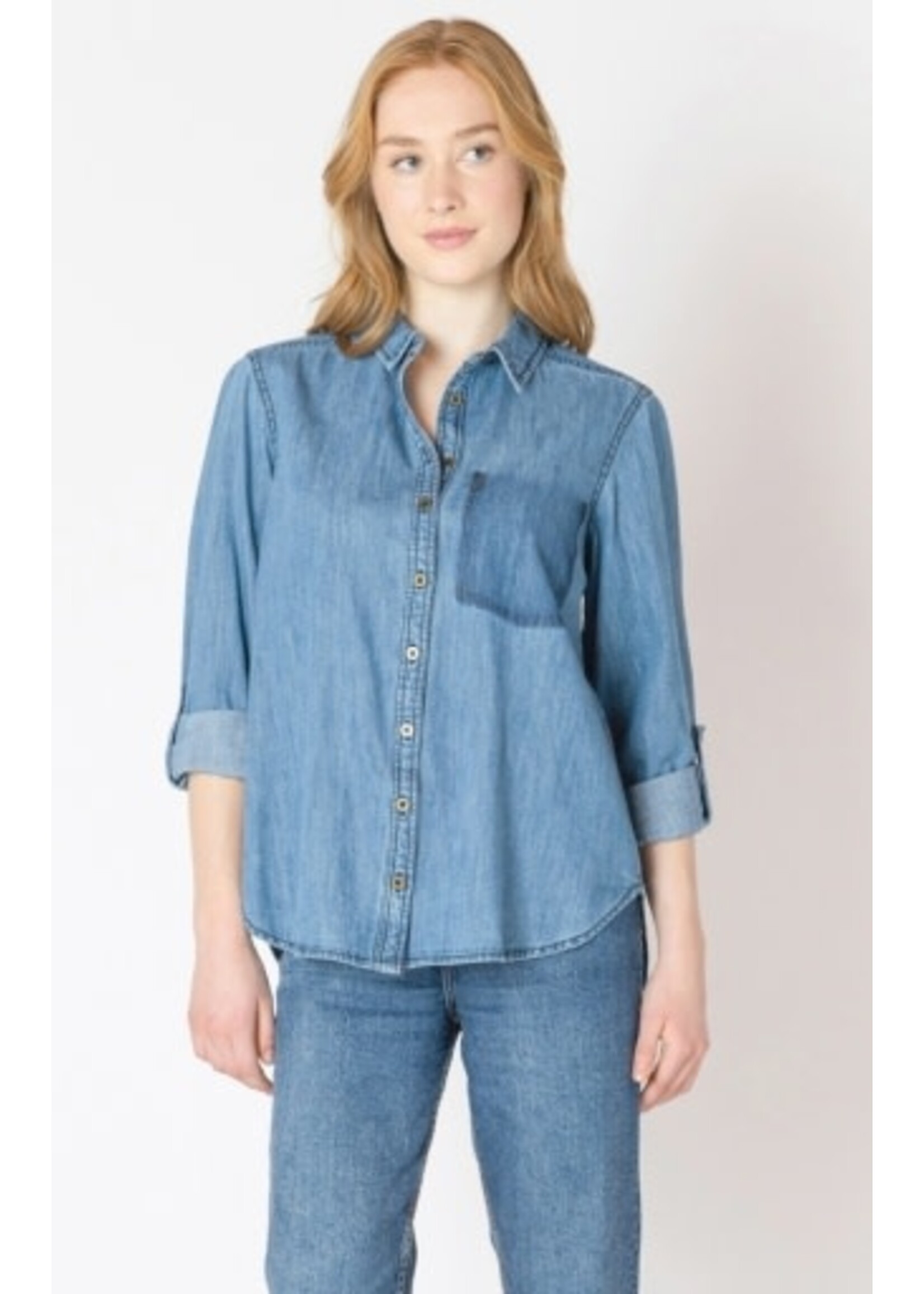 Dex Clothing WASHED POCKET DENIM SHIRT