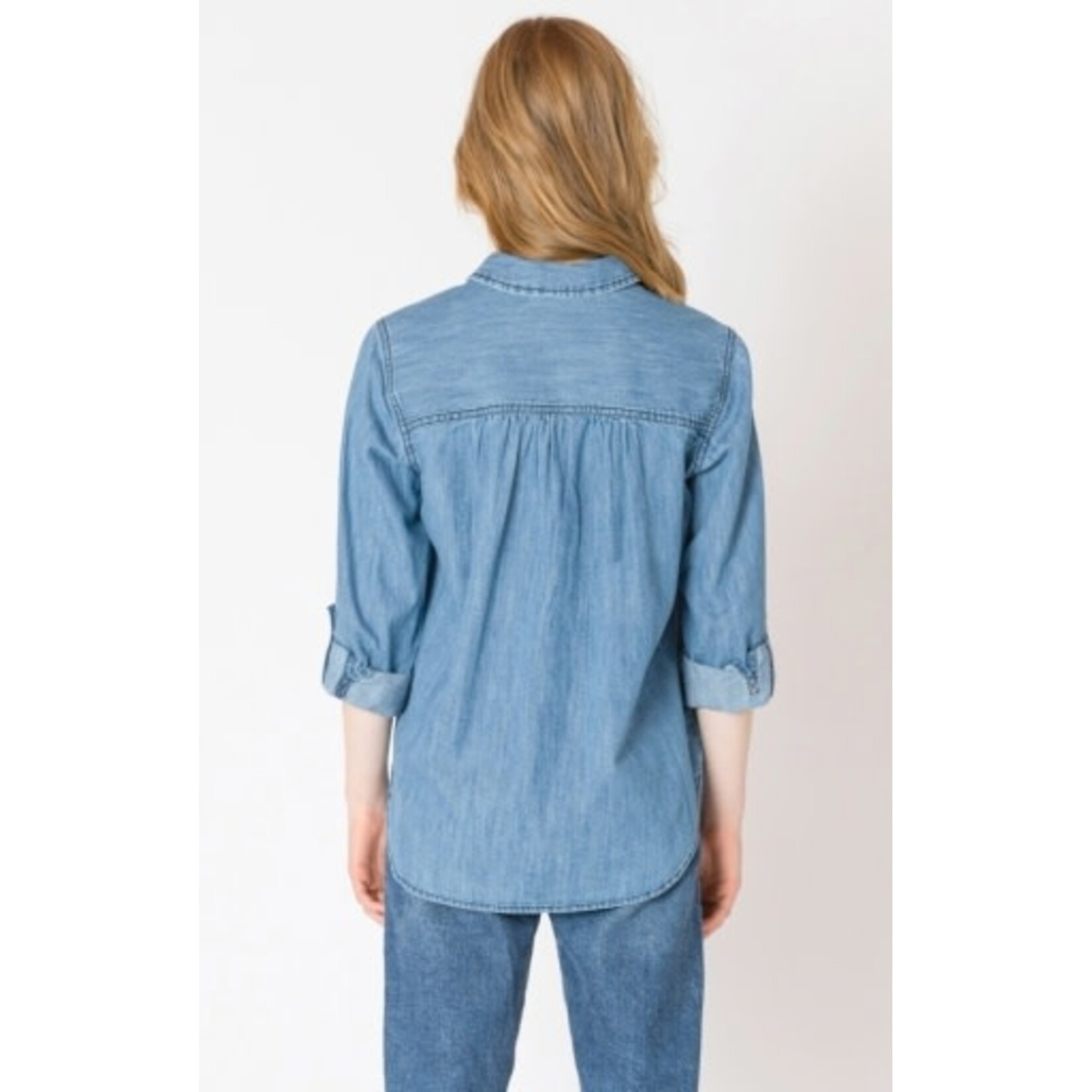 Dex Clothing Washed Pocket Denim Shirt