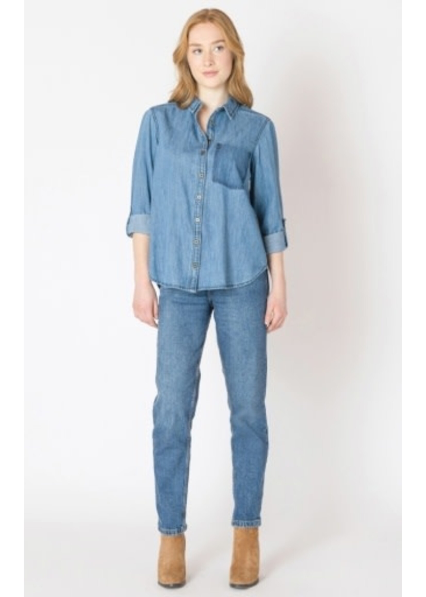 Dex Clothing WASHED POCKET DENIM SHIRT