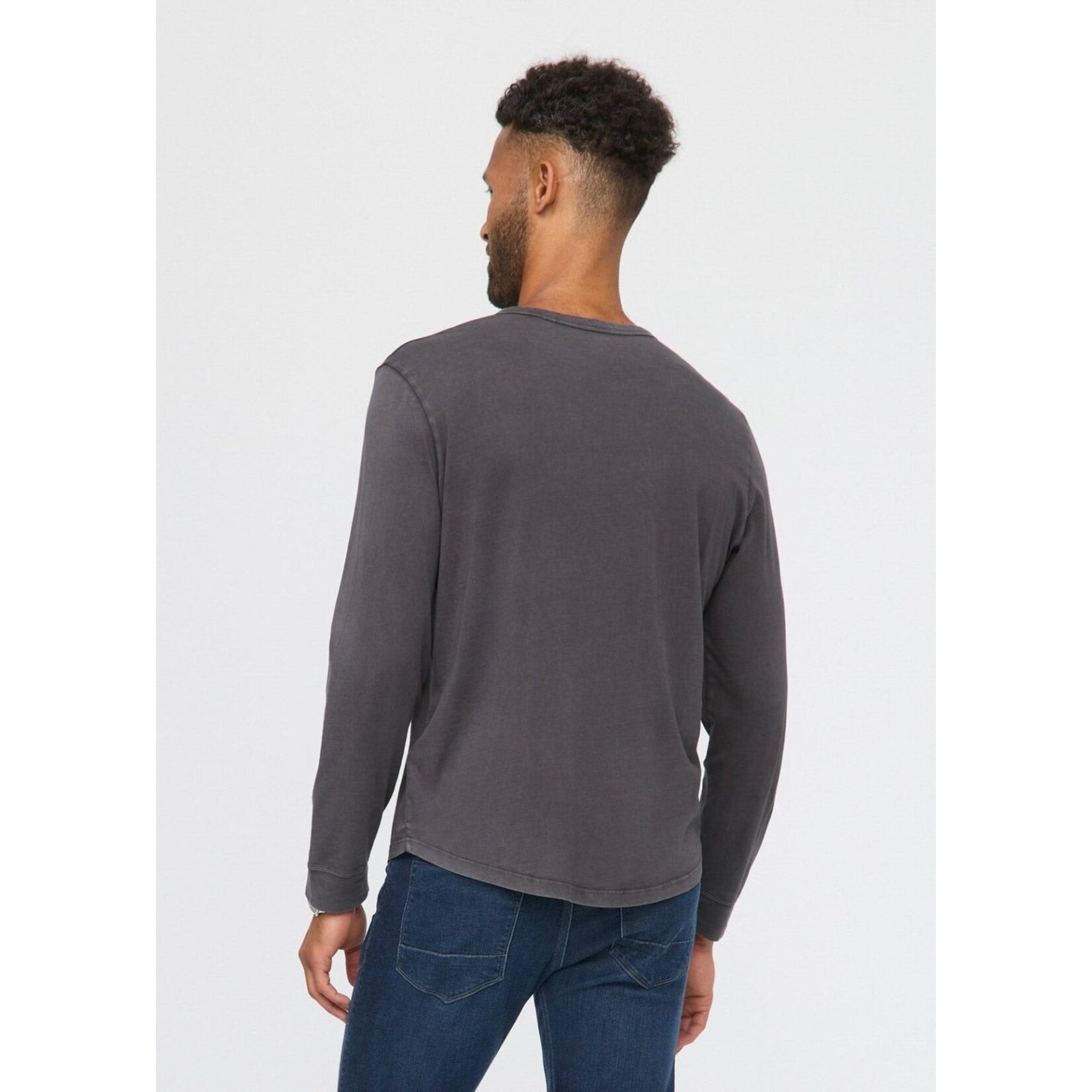 DUER MTJS1732 Pure Pima Vintage Henley (Washed Grey)