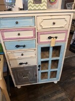 North American Country Home Antique Finish Wooden Multi-Drawer Cabinet