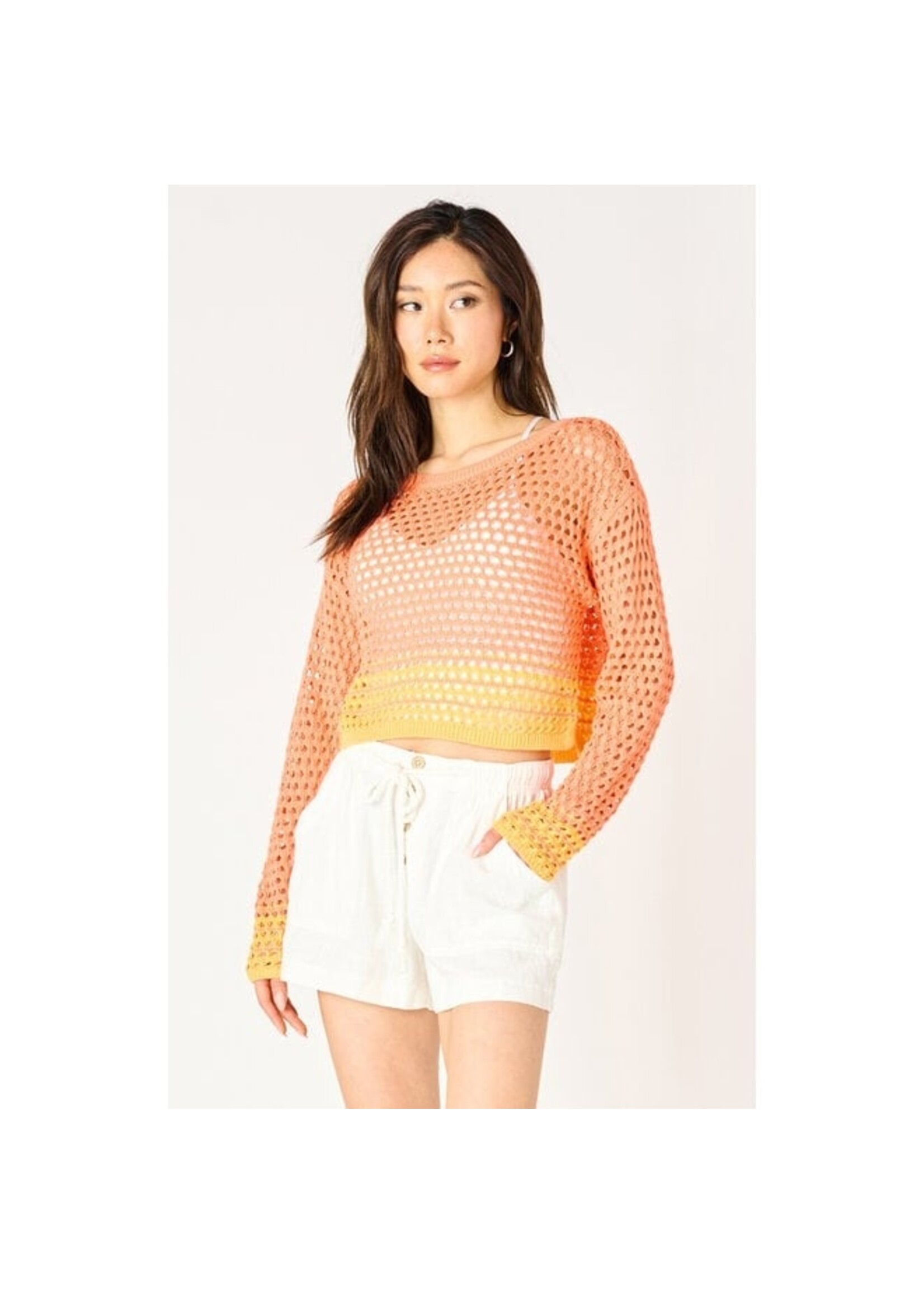 Dex Clothing 2527021 Long Sleeve Crochet Sweater