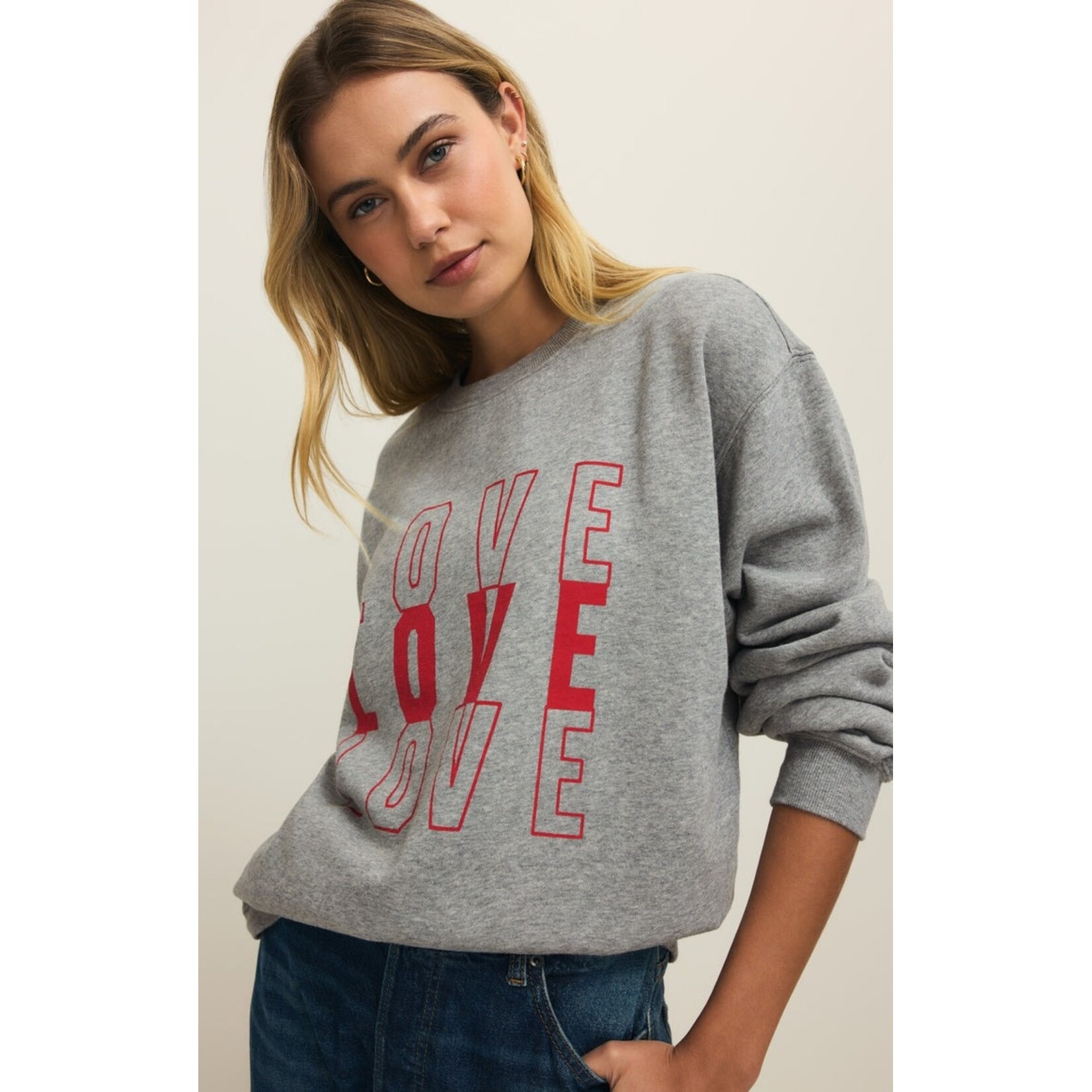 Z Supply GT261454 - Amor Boyfriend Sweatshirt