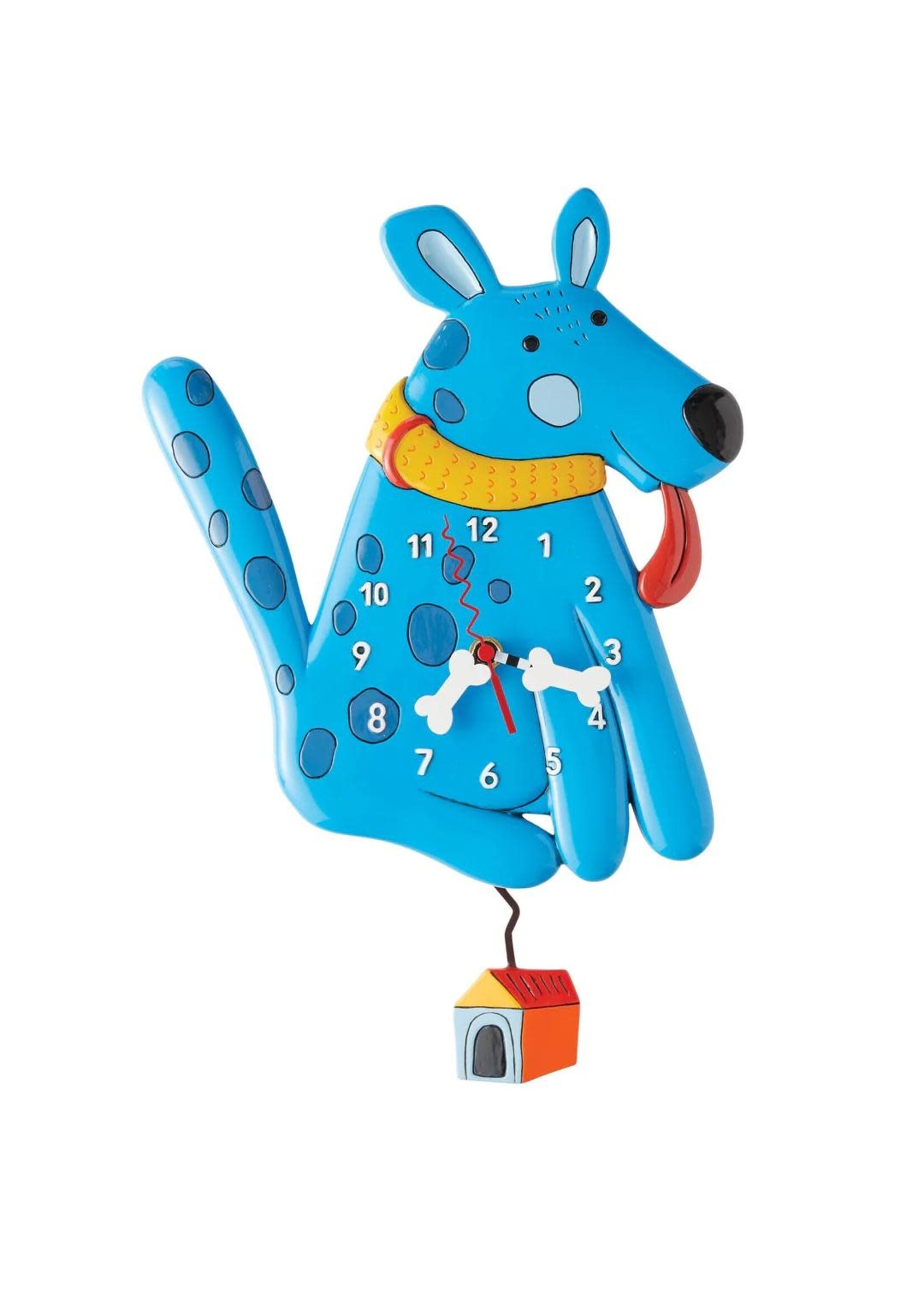 Blue Buddy Dog Wall Clock by Allen Designs