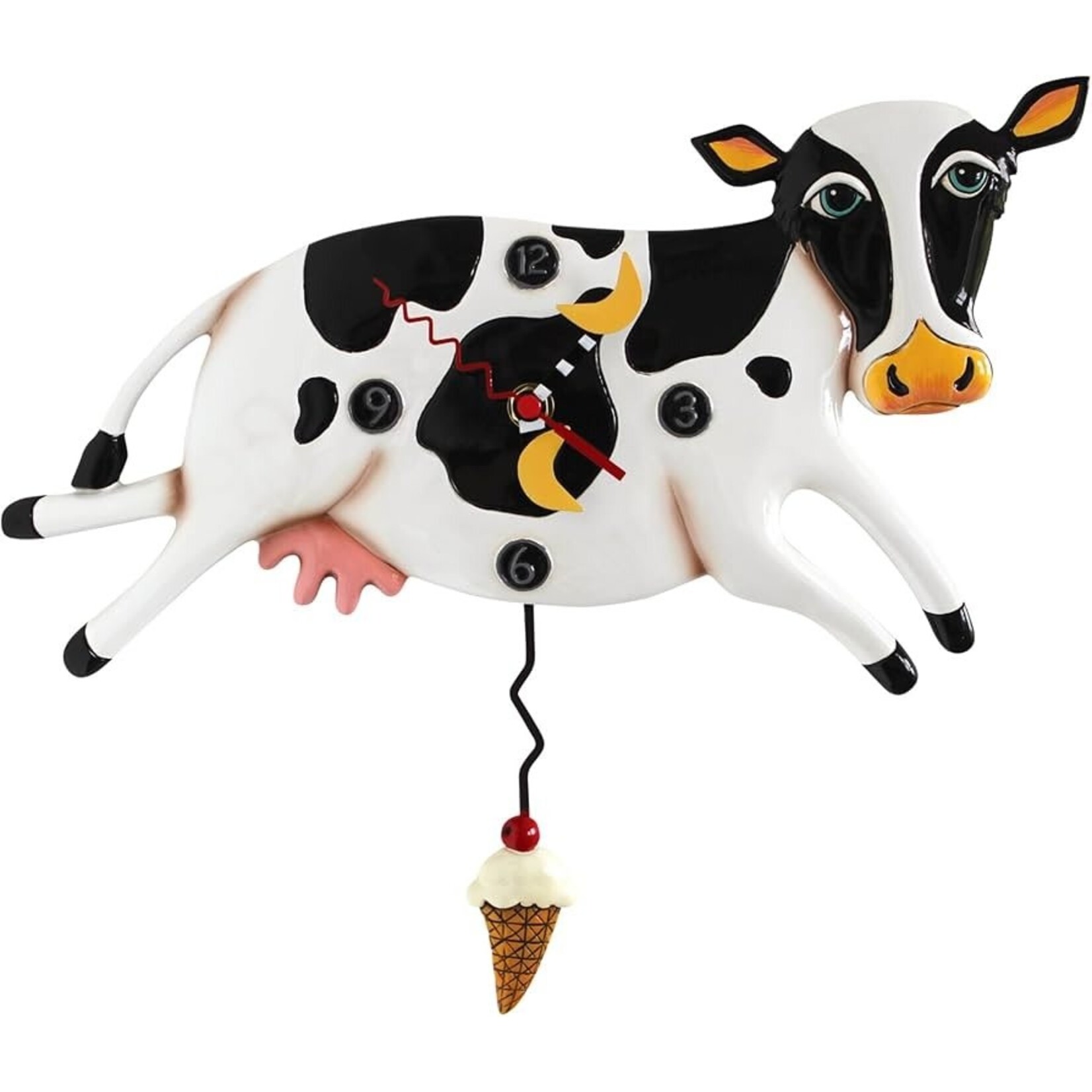 Enesco Canada Bessy Cow Wall Clock by Allen Designs