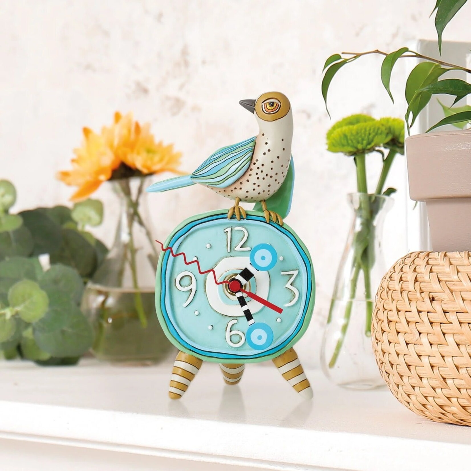 Enesco Canada Perched Bird Desk Clock by Allen Designs